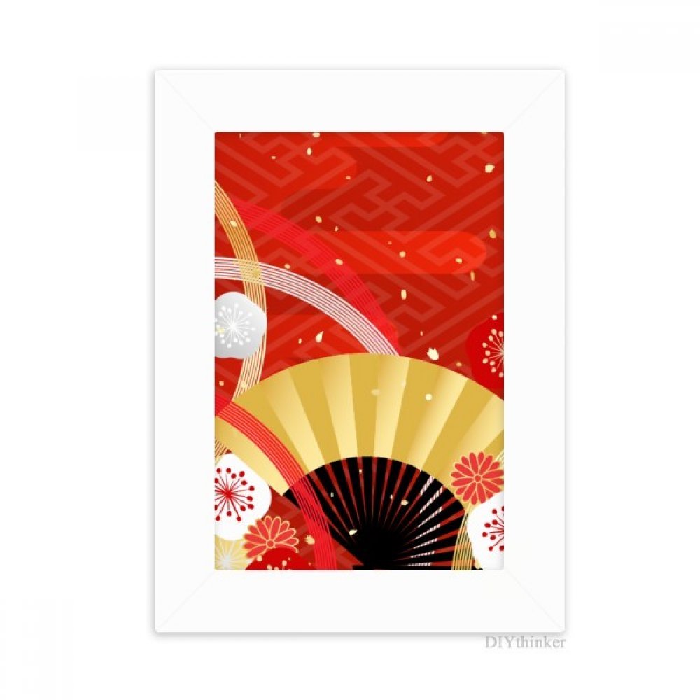 Cadre photo bureau pliage géométrie sakura 10x15cm blanc multicolore
