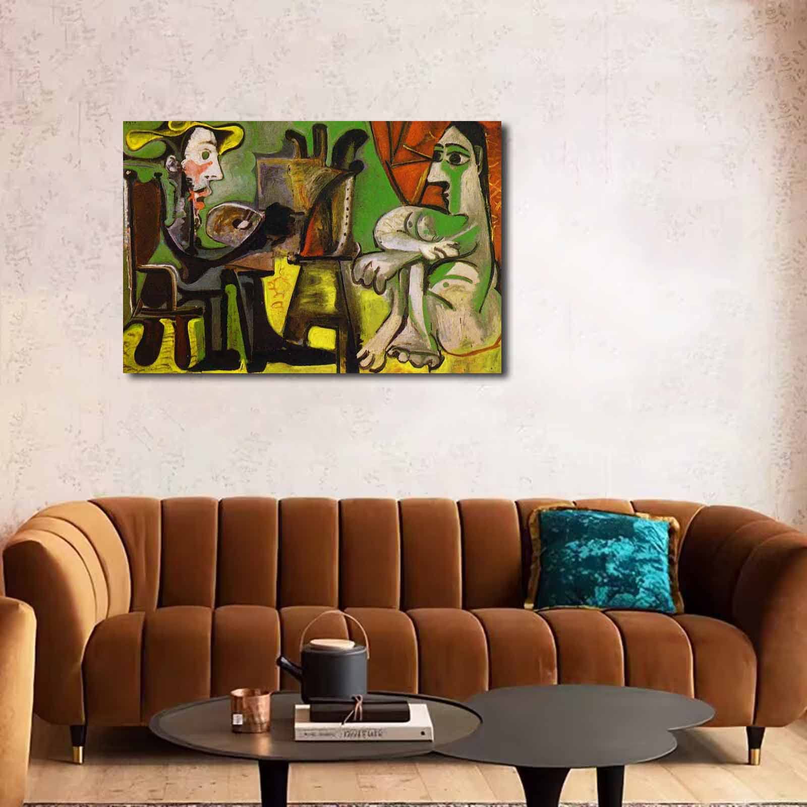 Amazon｜パブロ・ピカソPainter and his Model 絵画 インテリア 