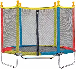 Cama Elástica Pula Pula Infantil Trampolim 1,40 Metros Com Rede De Proteção Lona Preta Ziper De Segurança Kroys Brinquedos Suporta Até 45kg