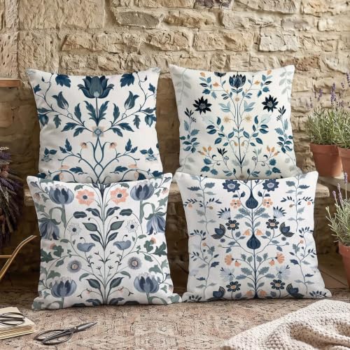 Housse de coussin 65x65cm double face nordique lin imperméable