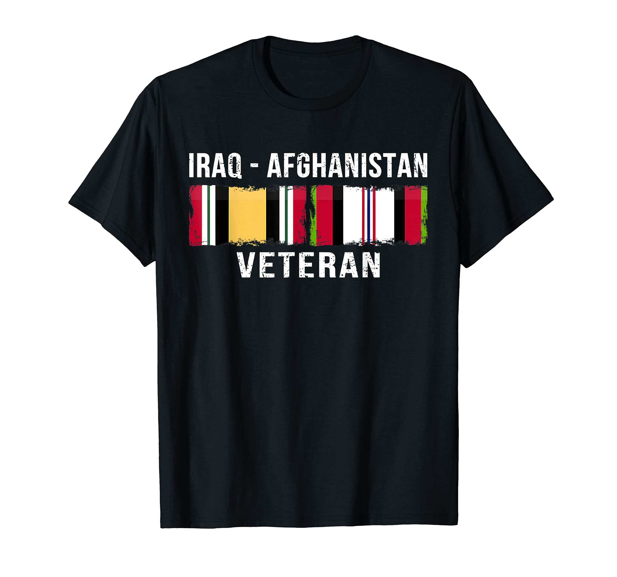 Afghanistan Flag Vintage OutfitVintage Irag Afghanistan Veteran Gift T-Shirt - Unisex-Adults, Black, 3XL, Short Sleeve, Classic Fit, Cotton 60% Polyester 40%