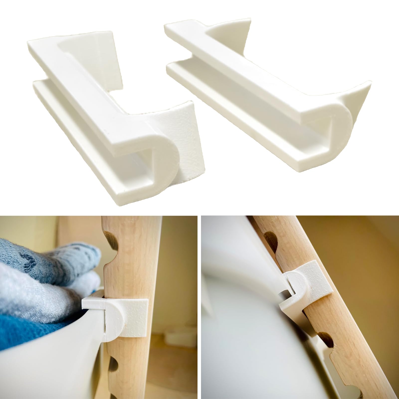 Adattatore Adatto per Stokke TrippTrapp compatibile con Ikea Trofast Scatola di Plastica, Soluzione Organizer Salvaspazio, Fissaggio per Seggiolone (Usare con coperchio)
