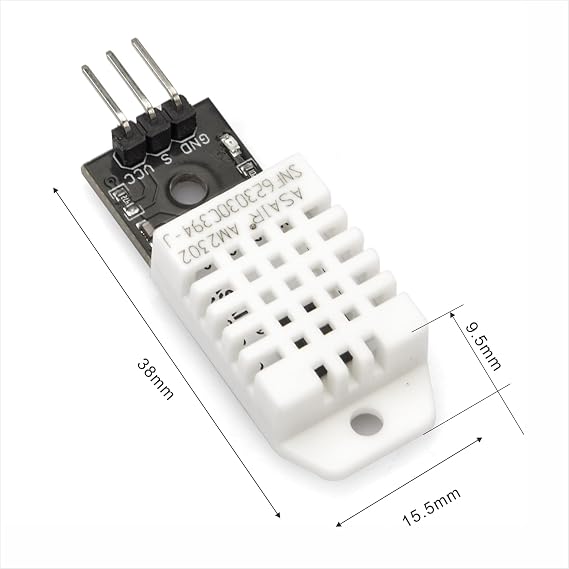 2pcs DHT22/AM2302 Digital Humidity and Temperature Sensor Module for Arduino Raspberry Pi, Temp Humidity Gauge Monitor Electronic Practice DIY Replace SHT11 SHT15