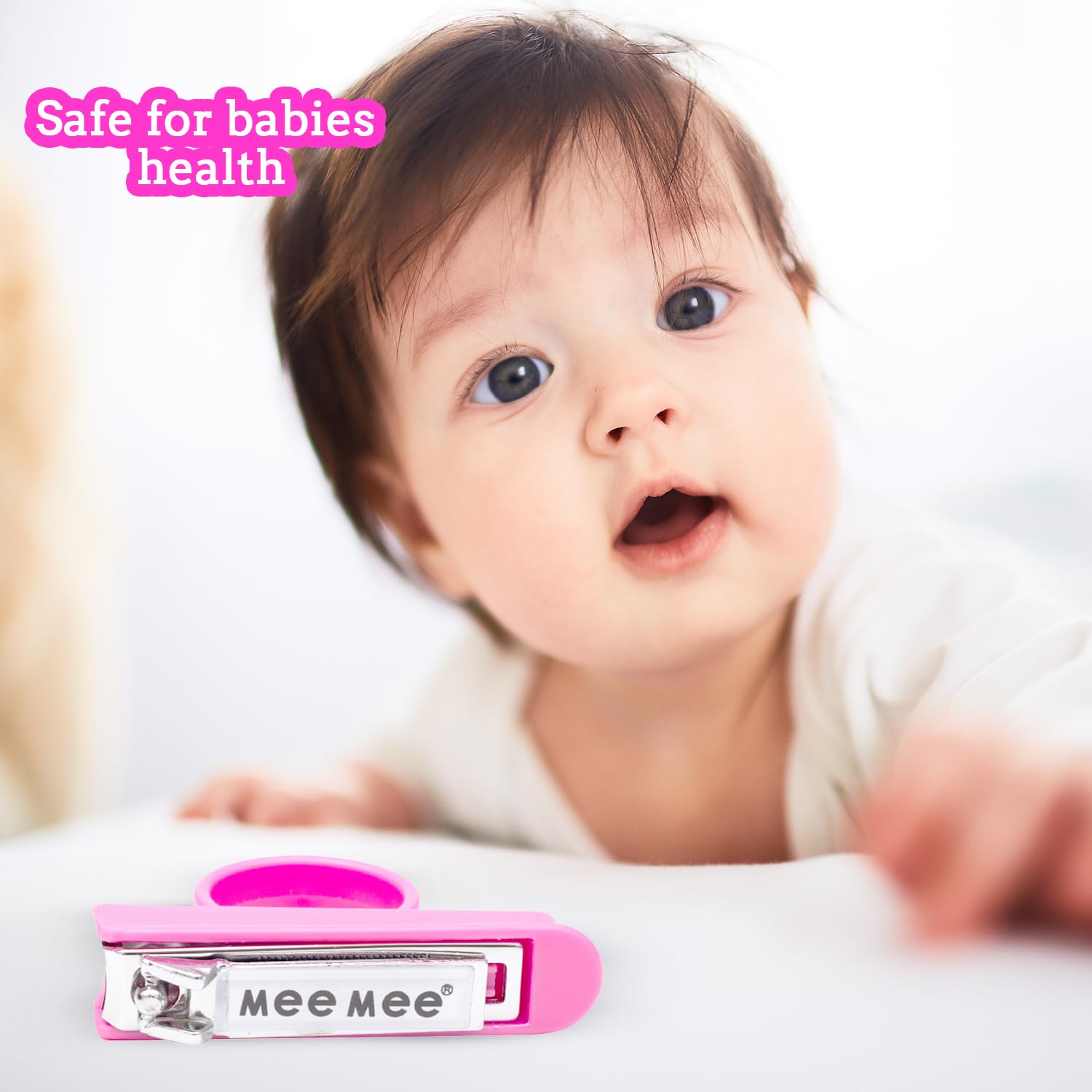 Mee Mee Gentle Nail Clipper (Pack of 2 - with Easy Grip, Pink) 1