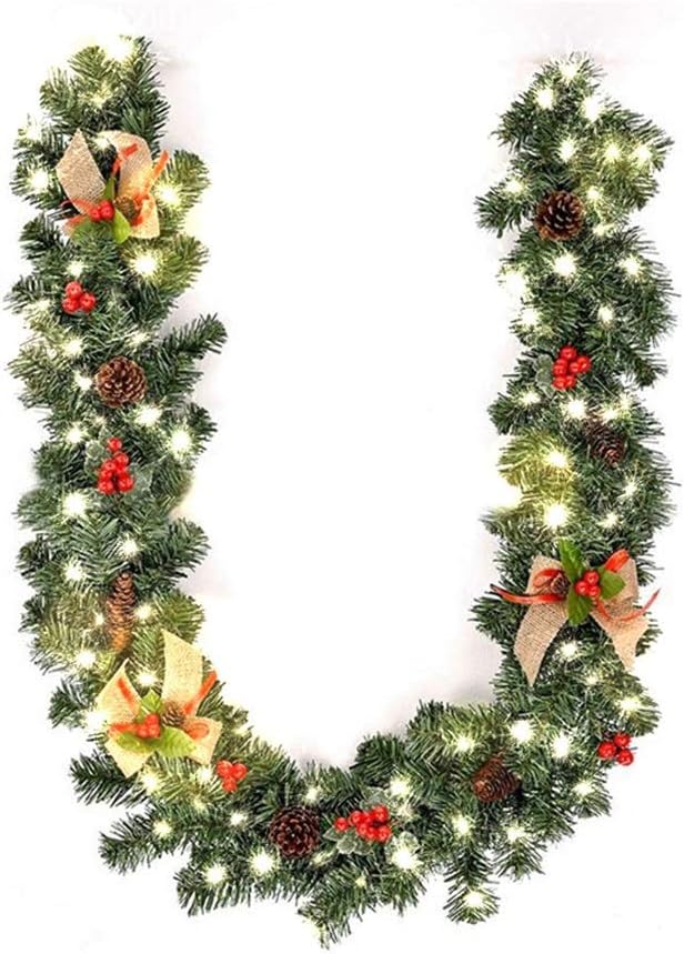 1.8M U Type Xmas Supplies Christmas Decoration Bar Tops Ribbon Garland Christmas Tree Ornaments Green Tree Cane Tinsel Party Supplies