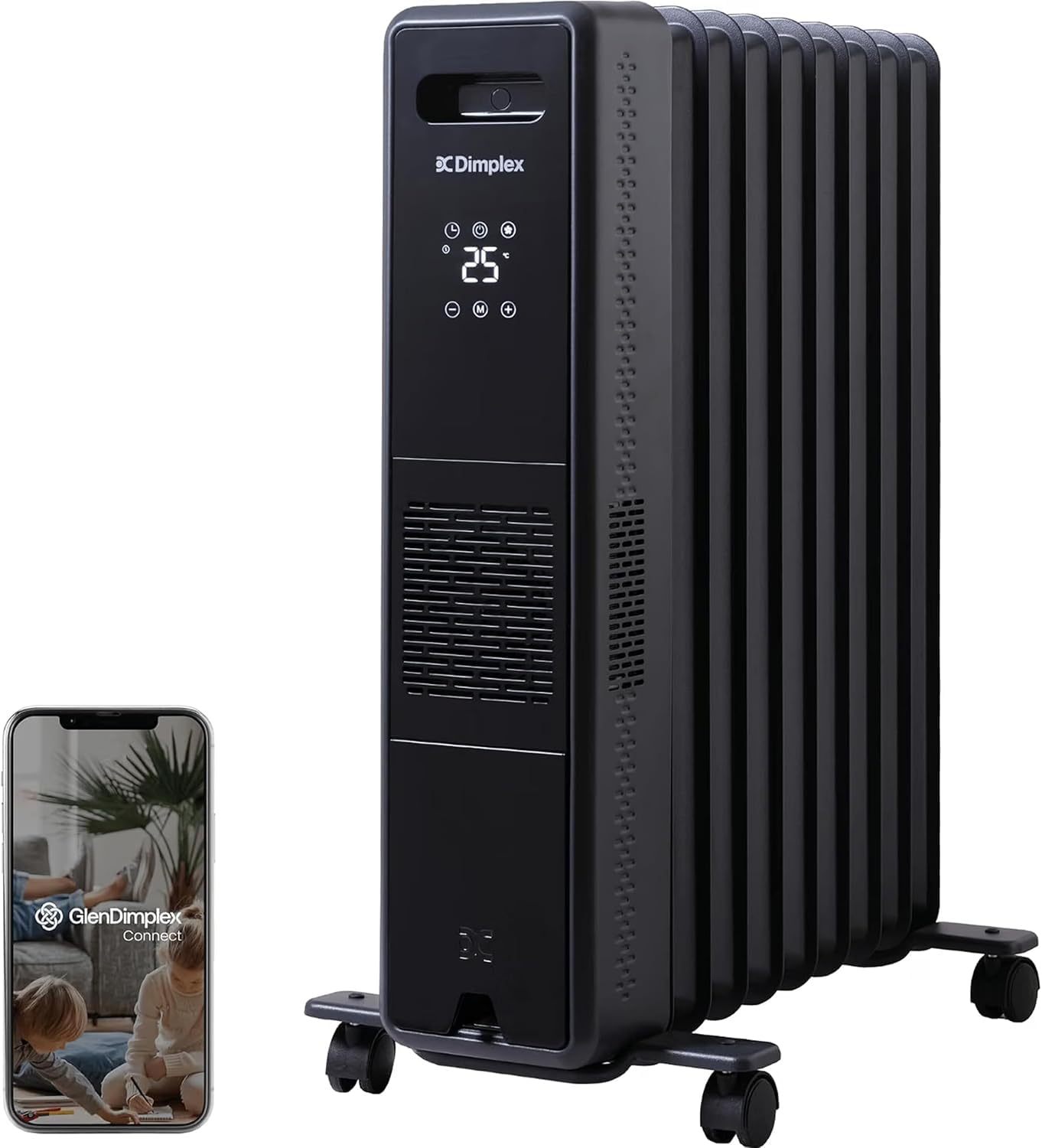 Dimplex ECO Edge Radiatore Senza Olio 2400 W Wi-Fi con Turbo