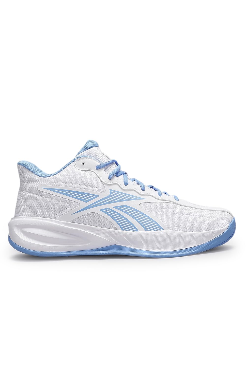 Reebok Unisex Press Trainers, FTWR White/FTWR White/PERI Blue, 45.5 EU