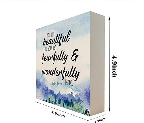 Miniatura 2 de Letrero cristiano, decoración de las Escrituras, caja de madera, decoración de escritorio, placa decorativa para decoración de guardería, decoración