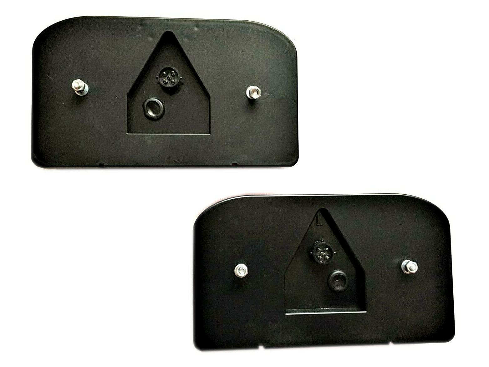 Anhängerbeleuchtung LED Set 12V/24V E9 – Rückleuchten mit Bajonett,13-poliges Kabel – Anhänger Trailer Wohnwagen LKW (2x LED Umrissleuchte, Kabel 5m/3,1m)