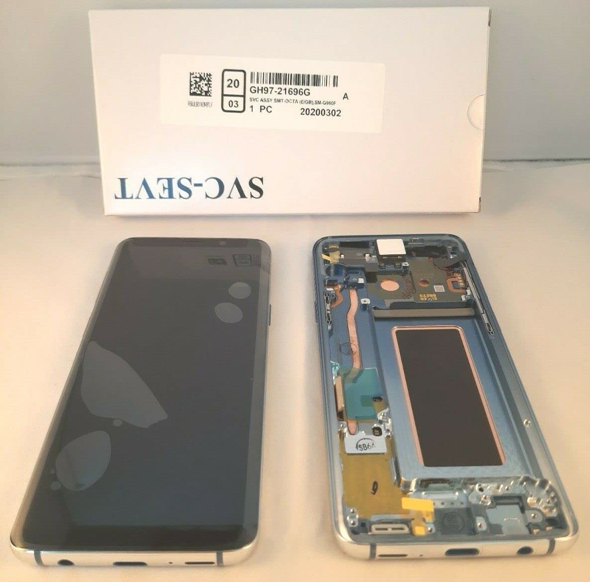 LCD Direct LTD GH97-21696D Kit De Montage Écran Pour Samsung Galaxy S9 G960F - Bleu