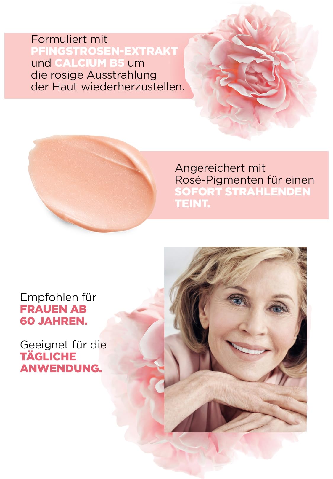 L'Oréal Paris Gesichtspflege Set, Age Perfect Golden Age, Anti-Aging Tagespflege und Nachtpflege, Festigung und Glanz, Für reife und fahle Haut, Mit Pfingstrosen-Extrakt, 2 x 50 ml