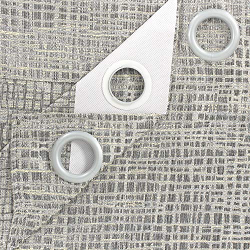 Image of Story@Home Bloom Collection Room Darkening Window Curtains 5 feet Long Set of 2 for Living Room, Bedroom, Kids Room - Light Grey