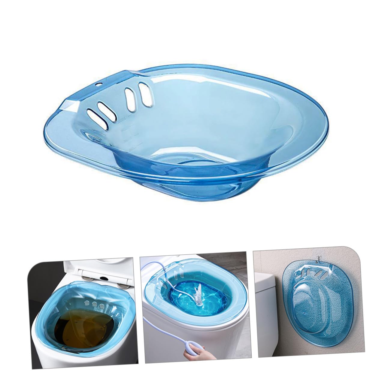 IWOWHERO Hemorrhoids Sitz Bath for Toilet Seat Sitz Bath Basin Wash Basin for Pregnant Women Private Part Cleaning
