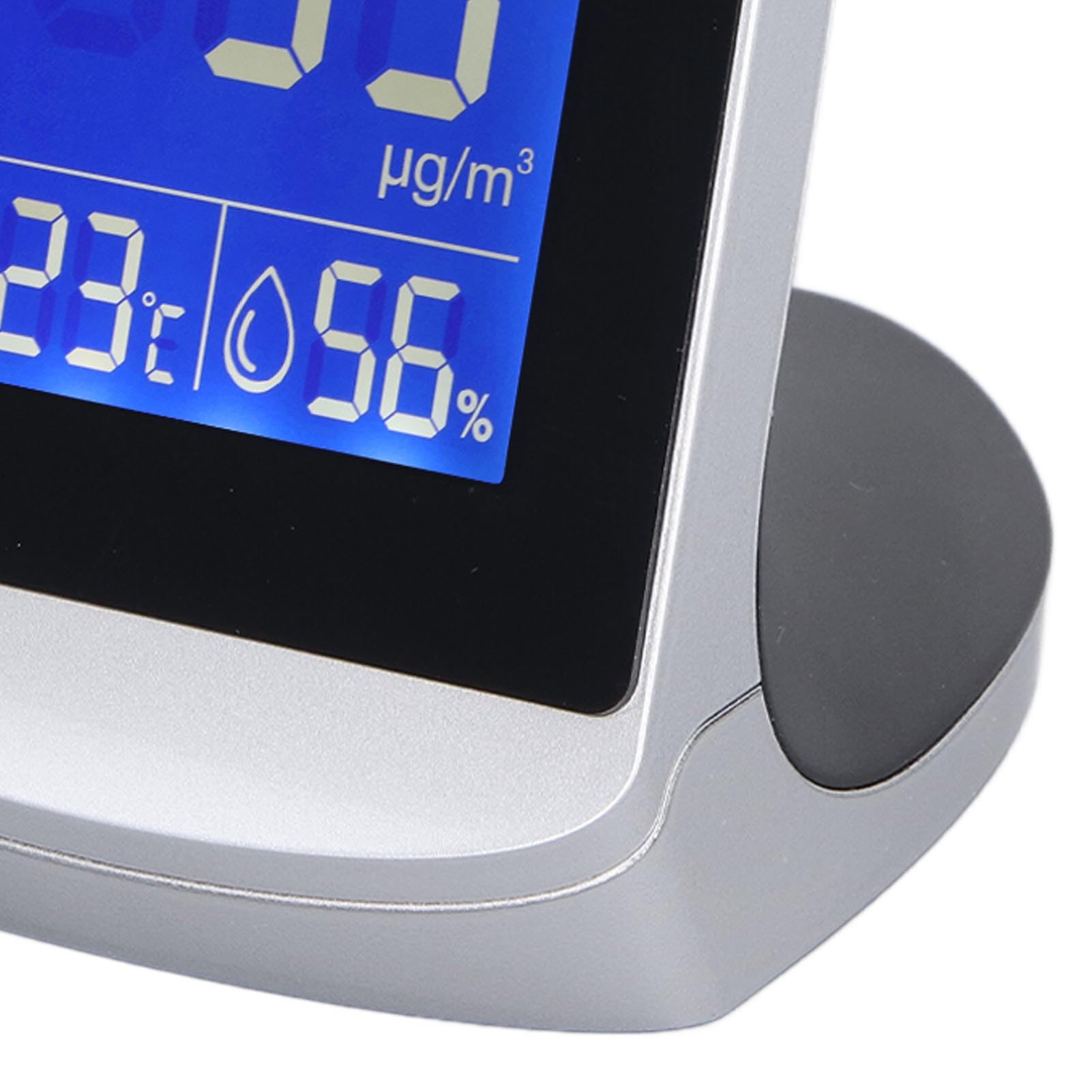 Probador de calidad del aire interior SustVita con tecnología infrarroja NDIR, sensor de partículas PM2.5, detector digital de CO2 y pantalla de temperatura/humedad con batería de