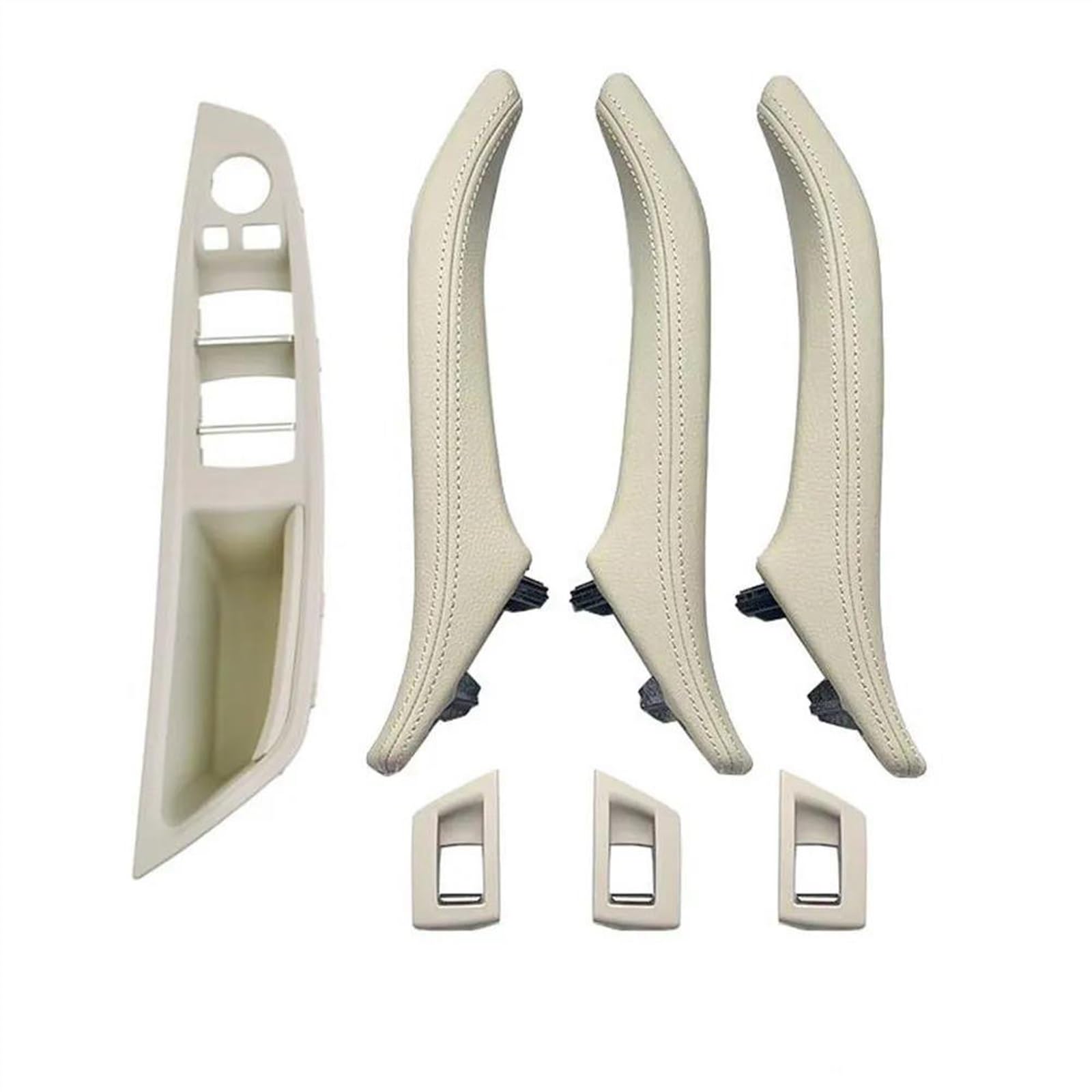 HLWXMDZ LHD Interior Door Pull Handle Assembly Set for 5 Series F10 F11 F18 2010 2011-2017 520 523 525 528 530 535 (LHD Oyster)