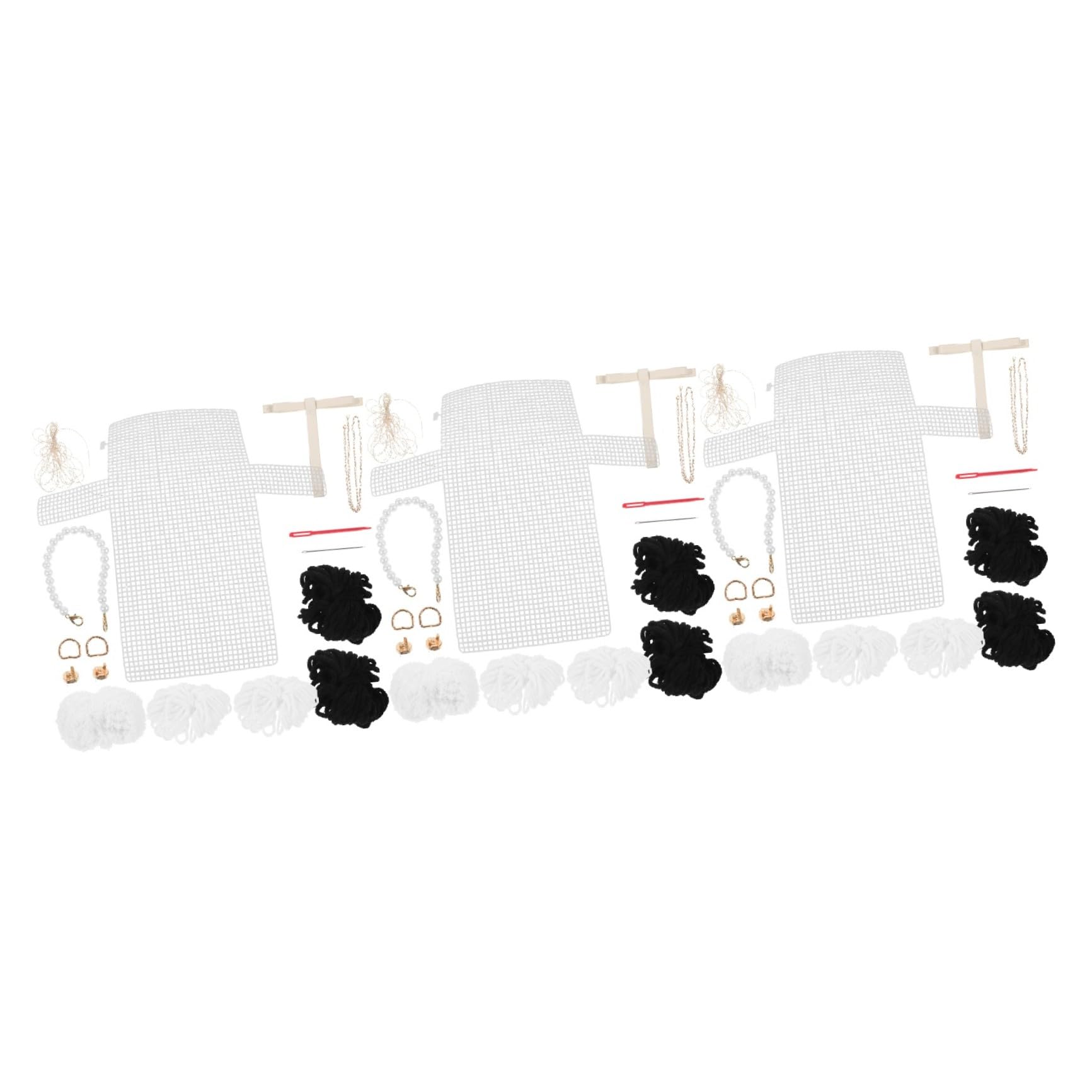 Operitacx 3 Set Borse Intrecciate Per Realizzare Borse Da Donna Kit Per Mano All'Uncinetto Accessori Per Forniture Per Borse Fai Da Te Materiale Per