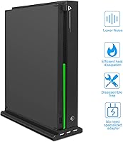 Vista 4 de Soporte de refrigeración vertical compatible con Xbox One X, soporte de ventilador de refrigeración compatible con Xbox One X con 3 puertos USB
