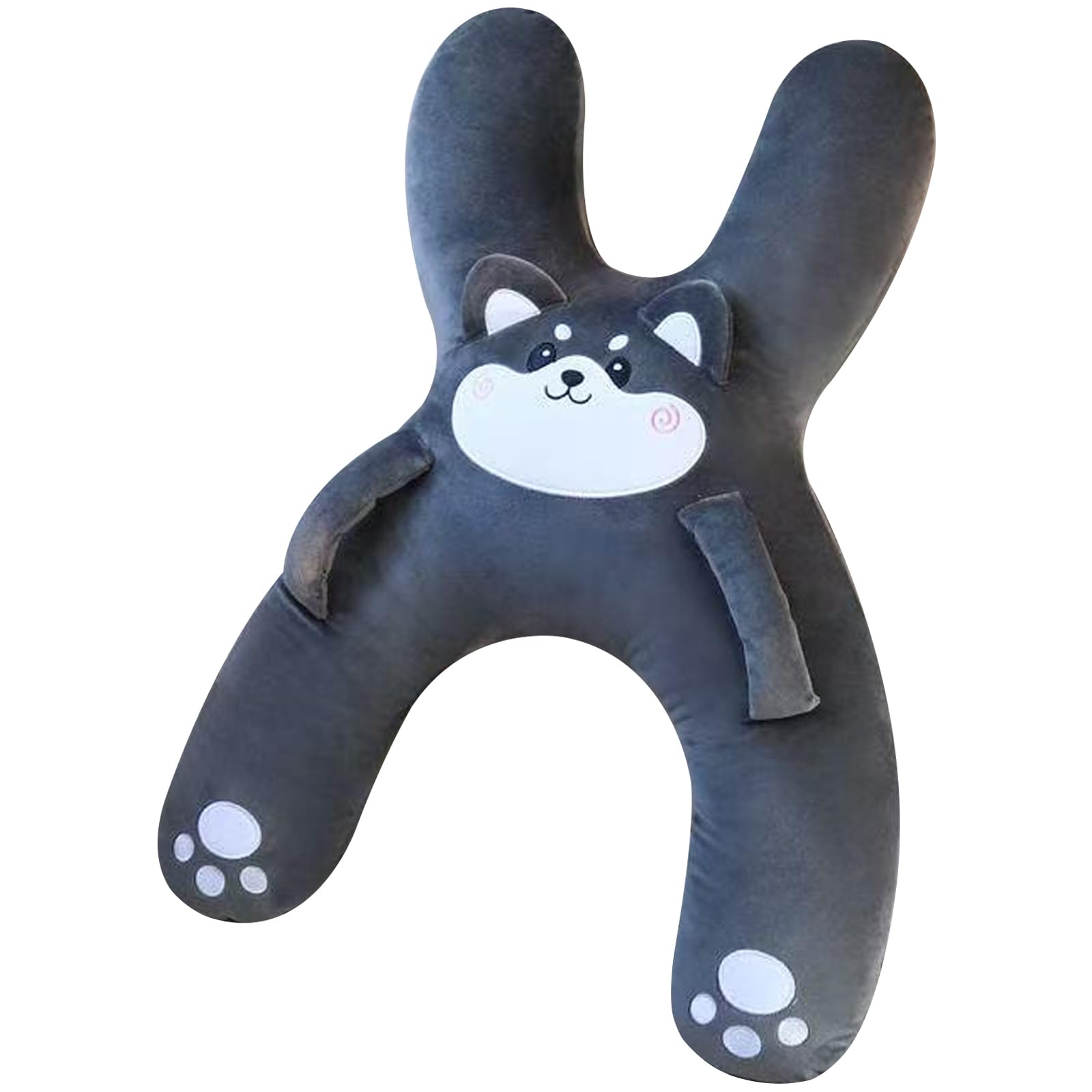 Car Pillow For Kids, H-shaped Soft Kids Car Seat Pillow With Adjustable Belt And Hand Support For Sleeping Long Distance Travel Pillows For Sleeping
