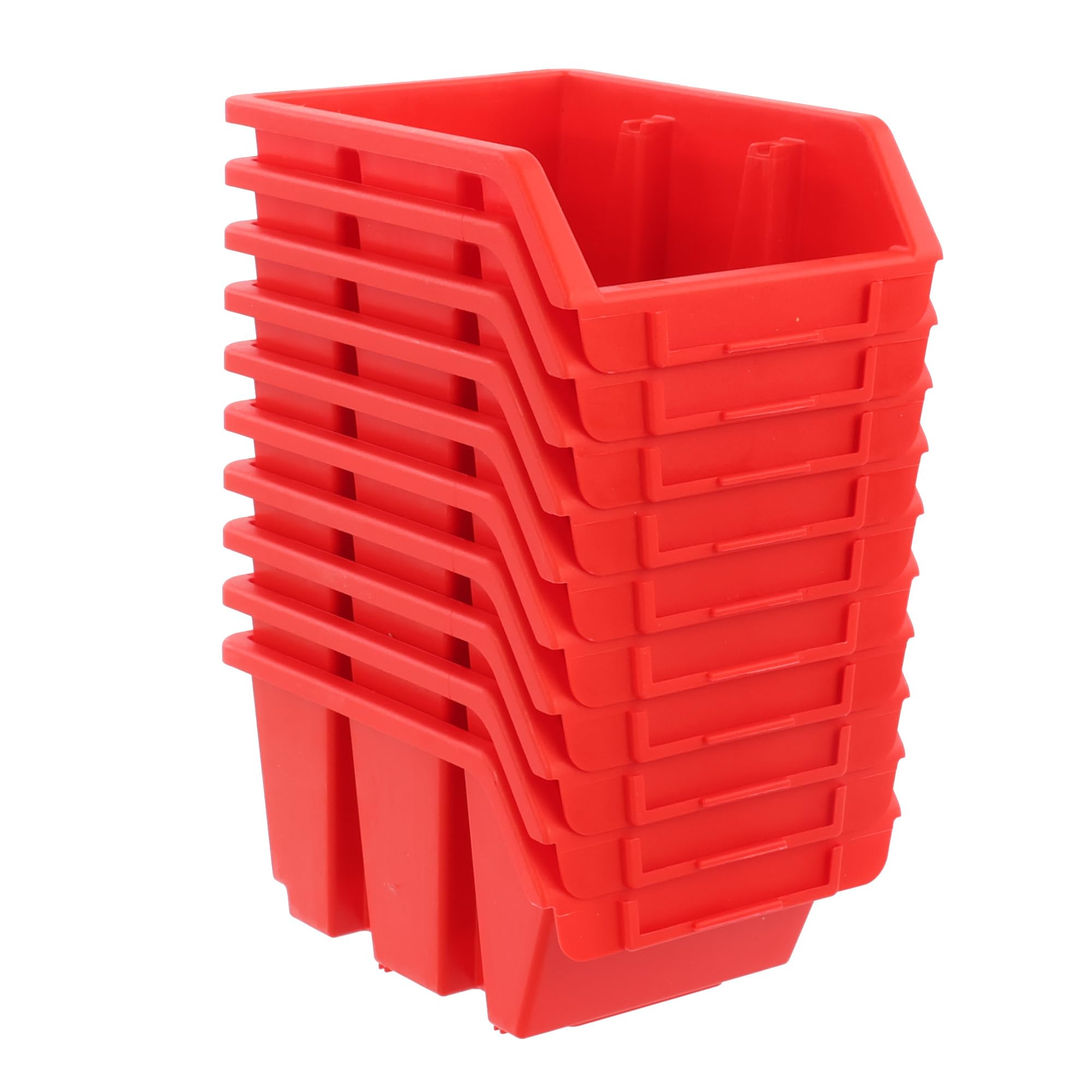 botle 10 x pudełko do sortowania, warsztatowe, przechowywania, czerwone, 11,5 x 8,5 x 6 cm, garaż, skrzynka