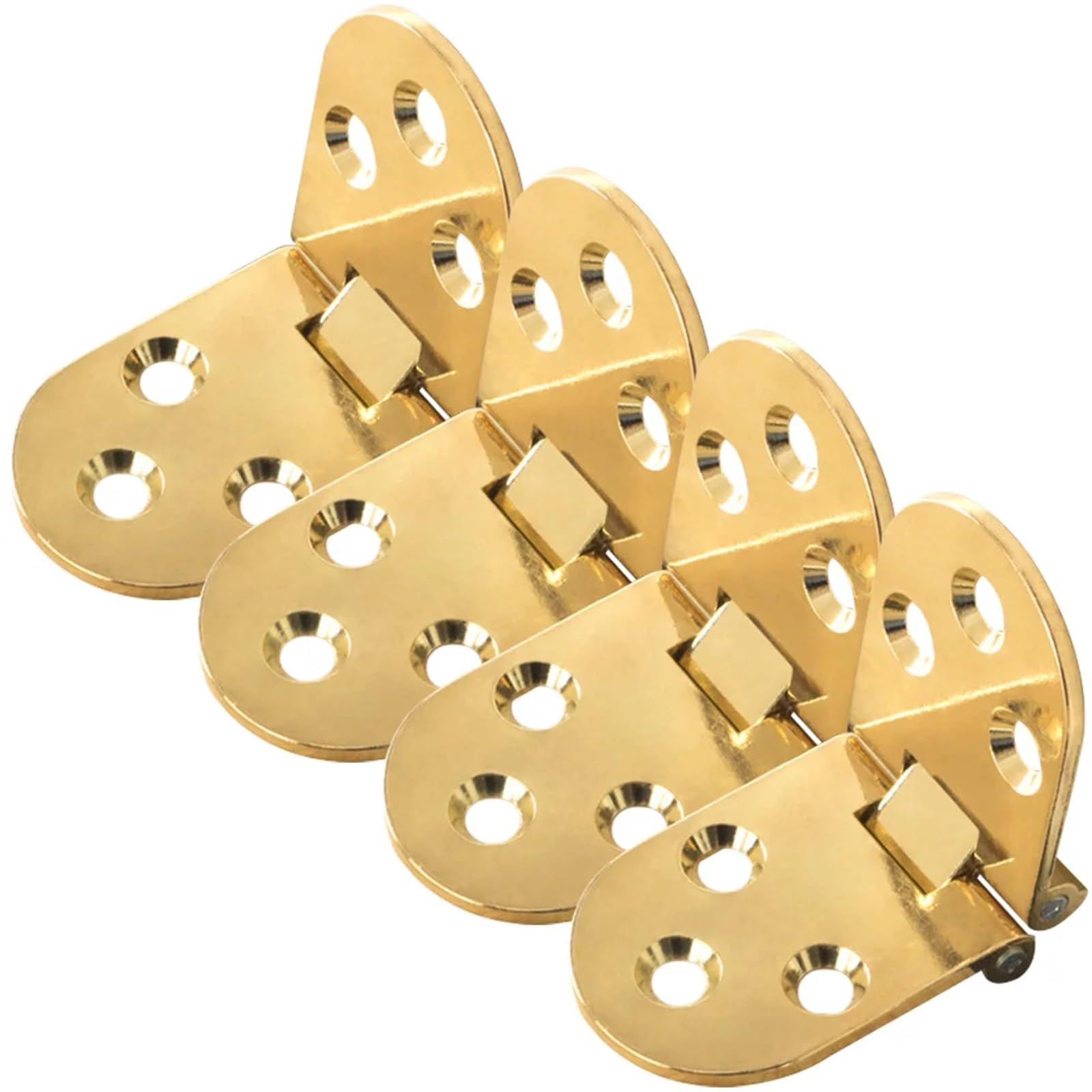 4pcs Folding Hinges 180 Degree Table Hinge Small Hidden Cabinet Hardware for Jewelry Box Wooden for Folding Furniture