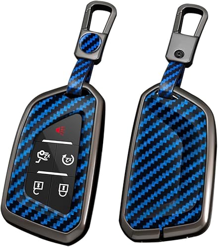 Miniatura 10 de ontto Funda inteligente para llavero con control remoto para Cadillac CT5 CT6 XTS XT4 XT5 ATS 2020 en adelante, textura de carbono y carcasa de