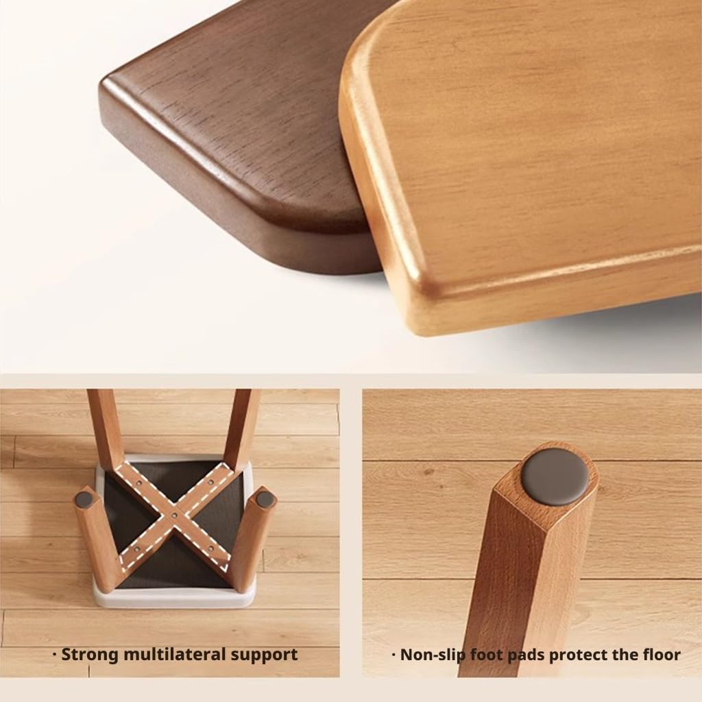Sgabelli da pranzo in legno senza schienale, impilabili, design portatile, per uso domestico e scolastico