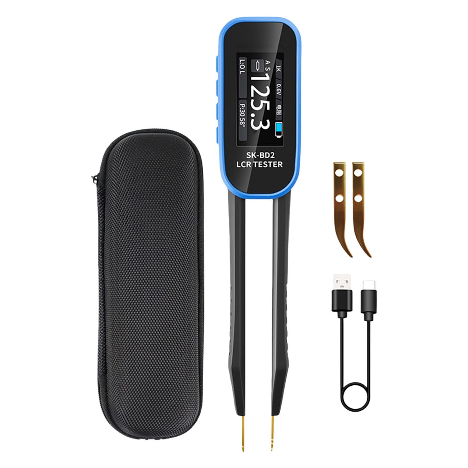 Analyseurs de composants numériques avec balayage automatique et mode bilingue rechargeable