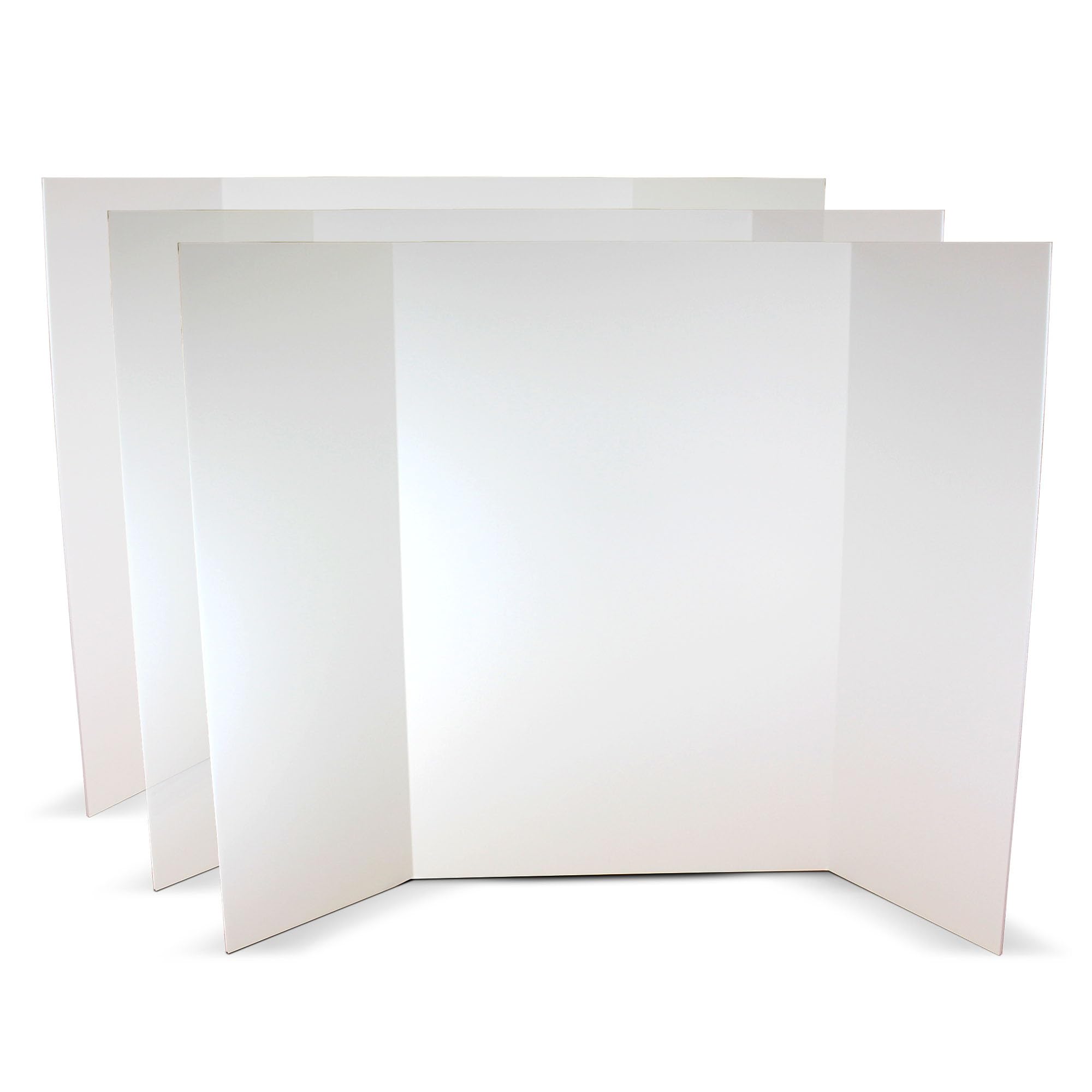 Flipside Products 36” x 48” Foam Project Boards for Presentations, Science Fair, School Projects, Event Displays and Trifold Picture Board - White - 3 Pack