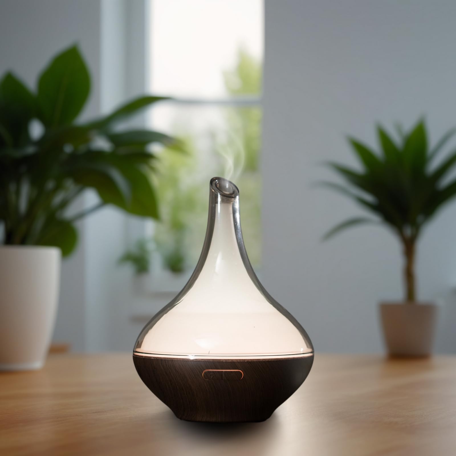 Zen'Aroma Dyfuzor olejków eterycznych Atlas, ultradźwiękowy dyfuzor do aromaterapii, elektryczny dyfuzor nawilżacza, konfigurowalne oświetlenie LED, nowoczesny design, cichy i kompaktowy