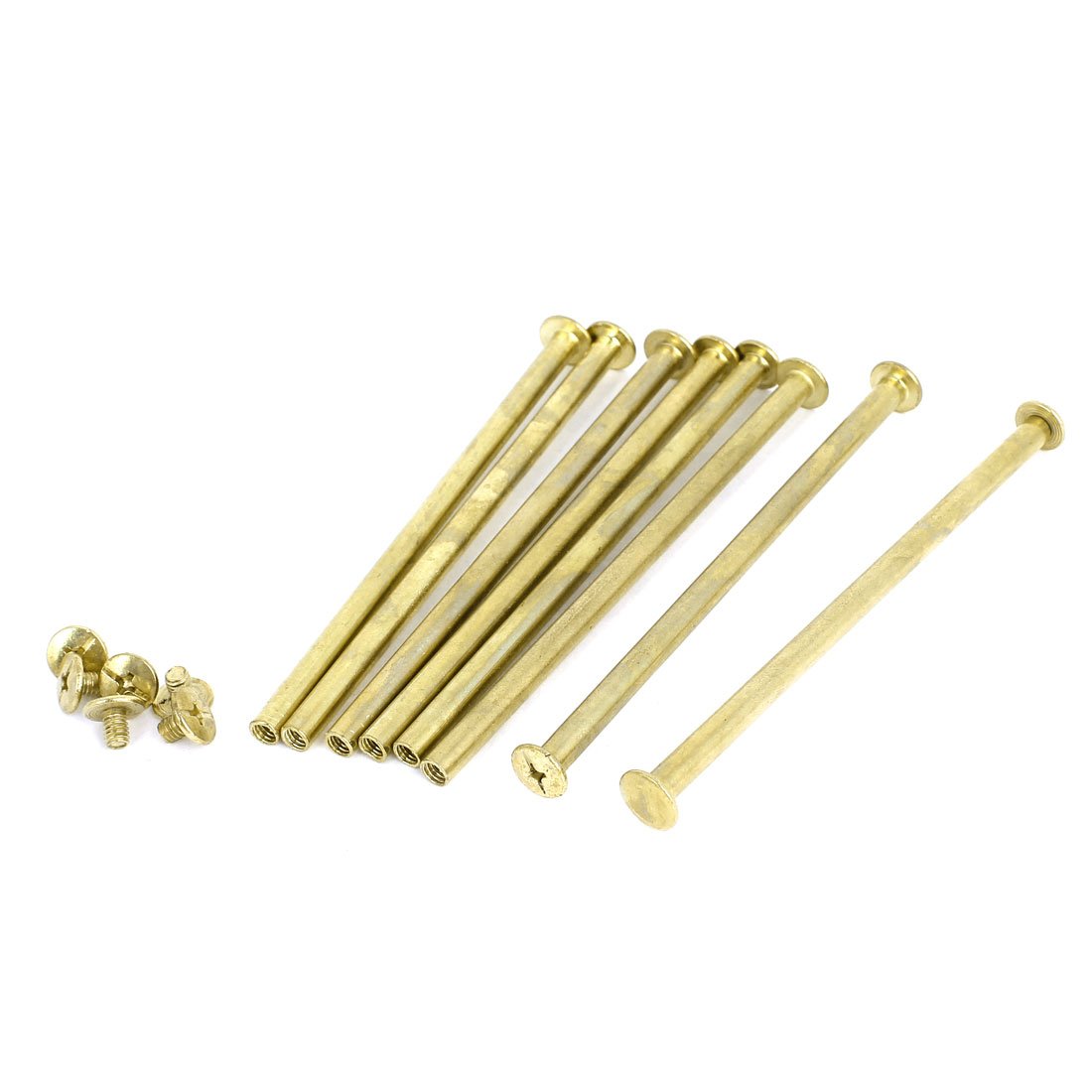Aexit 20-Pack Brass Plated Binding Screw Posts - 5x35mm, Chicago Screws For Leather, Albums