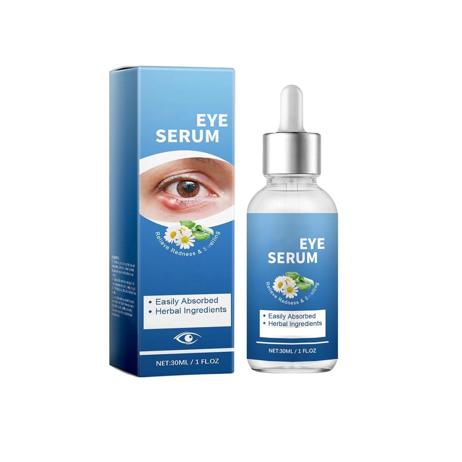 TERRIFIEye Relief Serum, Gentle Hydrating Eye Serum and Mild Cleanser for Lashes and Sensitive Eye Area, Soothes and Refreshes Tired Eyes