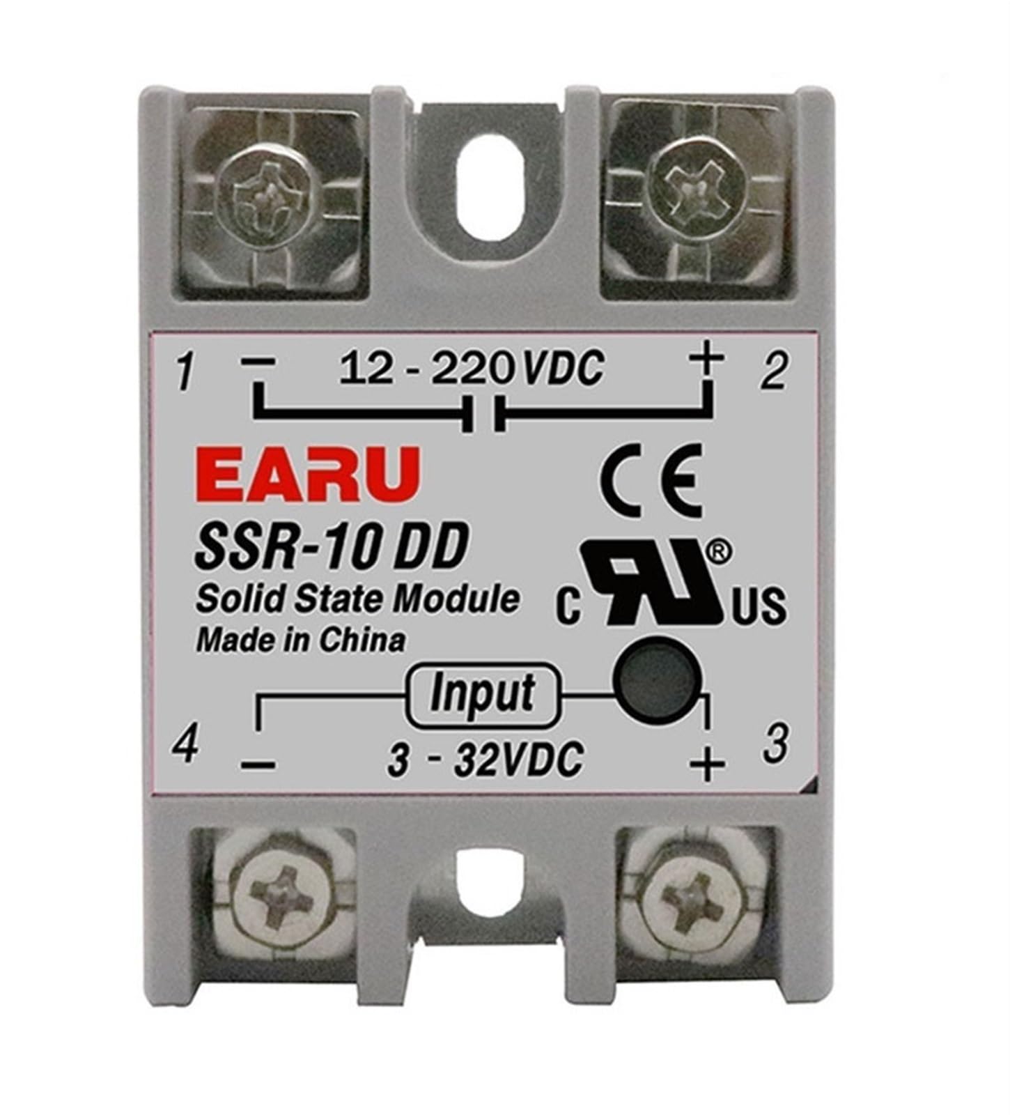 VDOQTLJT SSR-10DD SSR-25DD SSR-40DD SSR 10A 25A 40A Solid State Relay Module DC3-32V Input to DC12-220V DC Control Voltage Transformer(SSR-40A)