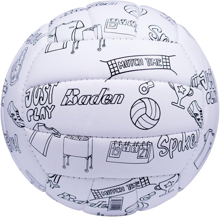 Miniatura 2 de Baden Colorea tu propio kit de mini voleibol  Gran regalo para que los niños diseñen tu pelota para jugar  Incluye 1 mini pelota de voleibol, 6
