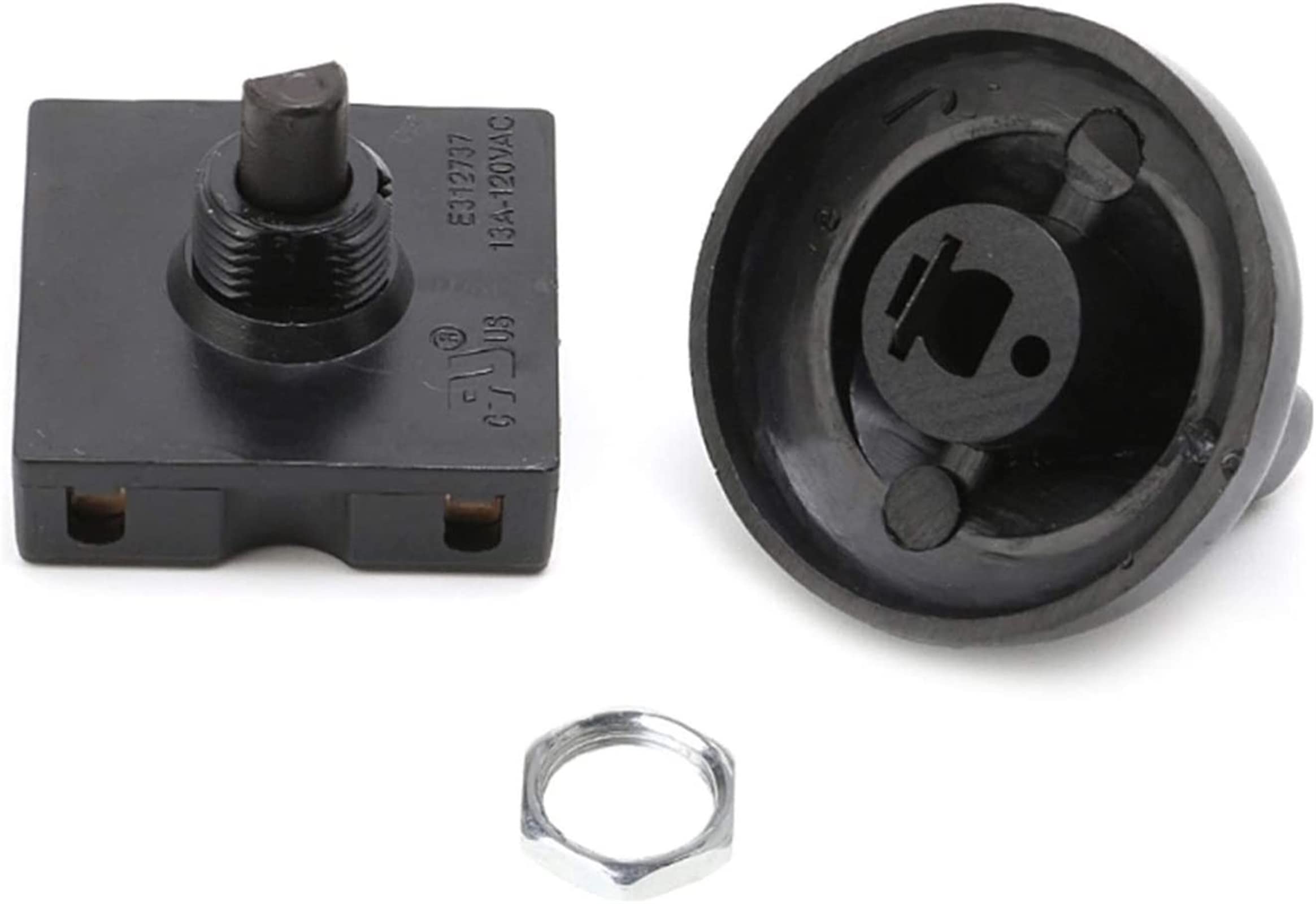 Codificador rotatorio Selector de ventilador de 4 posiciones y 3 velocidades Regulador de interruptor rotatorio con perilla 13AMP 120V-250V 35ED interruptor electronico