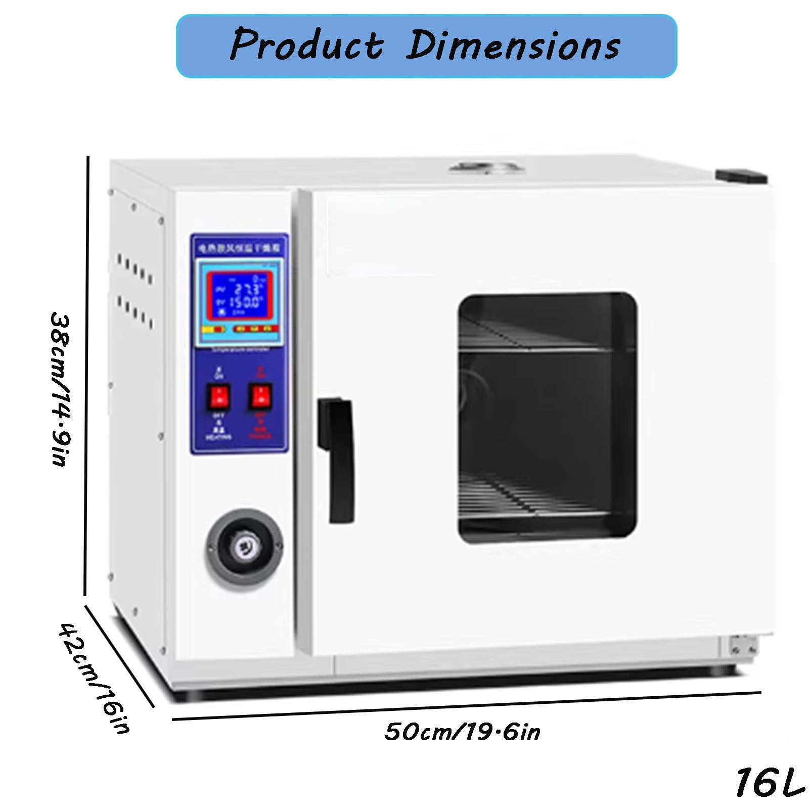 Four de séchage à température constante par air pulsé, Four de séchage électrique de Laboratoire, Four de séchage de Laboratoire, pour Applications de Laboratoire 16L