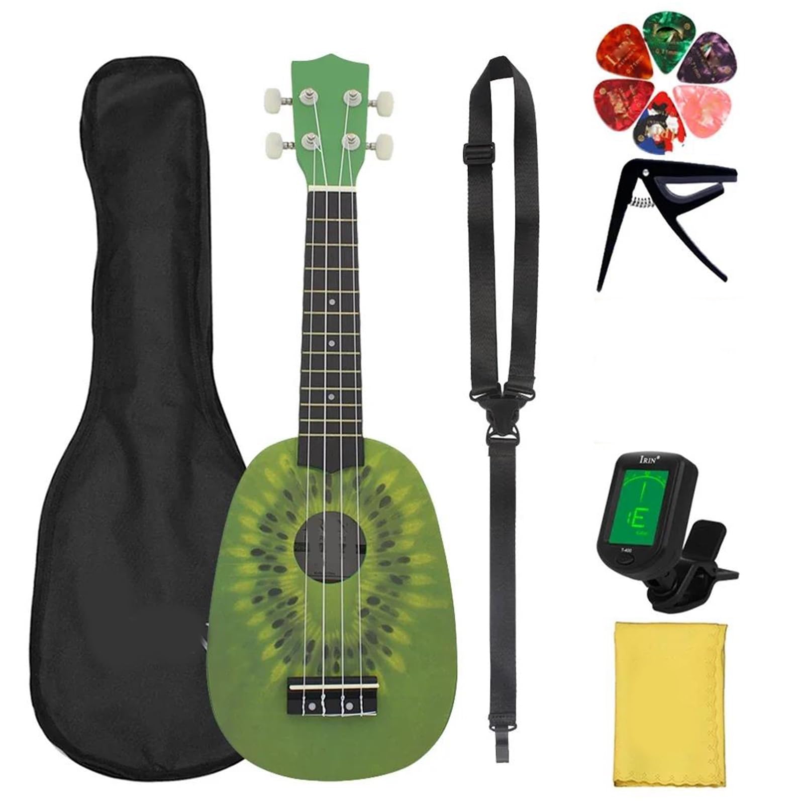 Ukulélé En Tilleul De 21 Pouces (4 Cordes) Guitare Hawaïenne Ukulélé Débutant