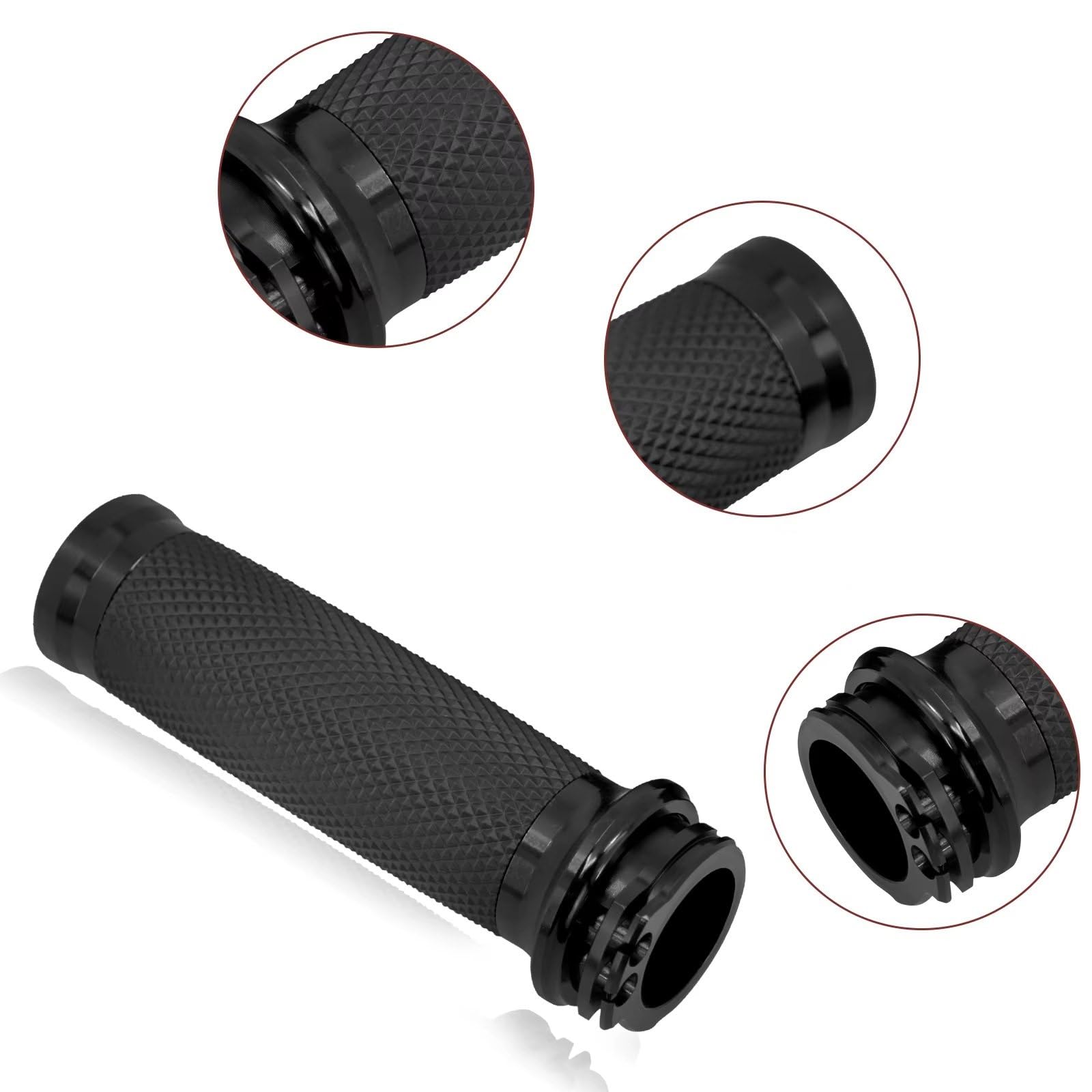 Coprimanubrio Moto Manopole Anti Manica Per Touring XL Manopole manubrio moto | Copri Manubrio Per Moto Da 1 "25 Mm. Manopole Universali Per Manubrio. Manicotto Antivibrante(Style A)