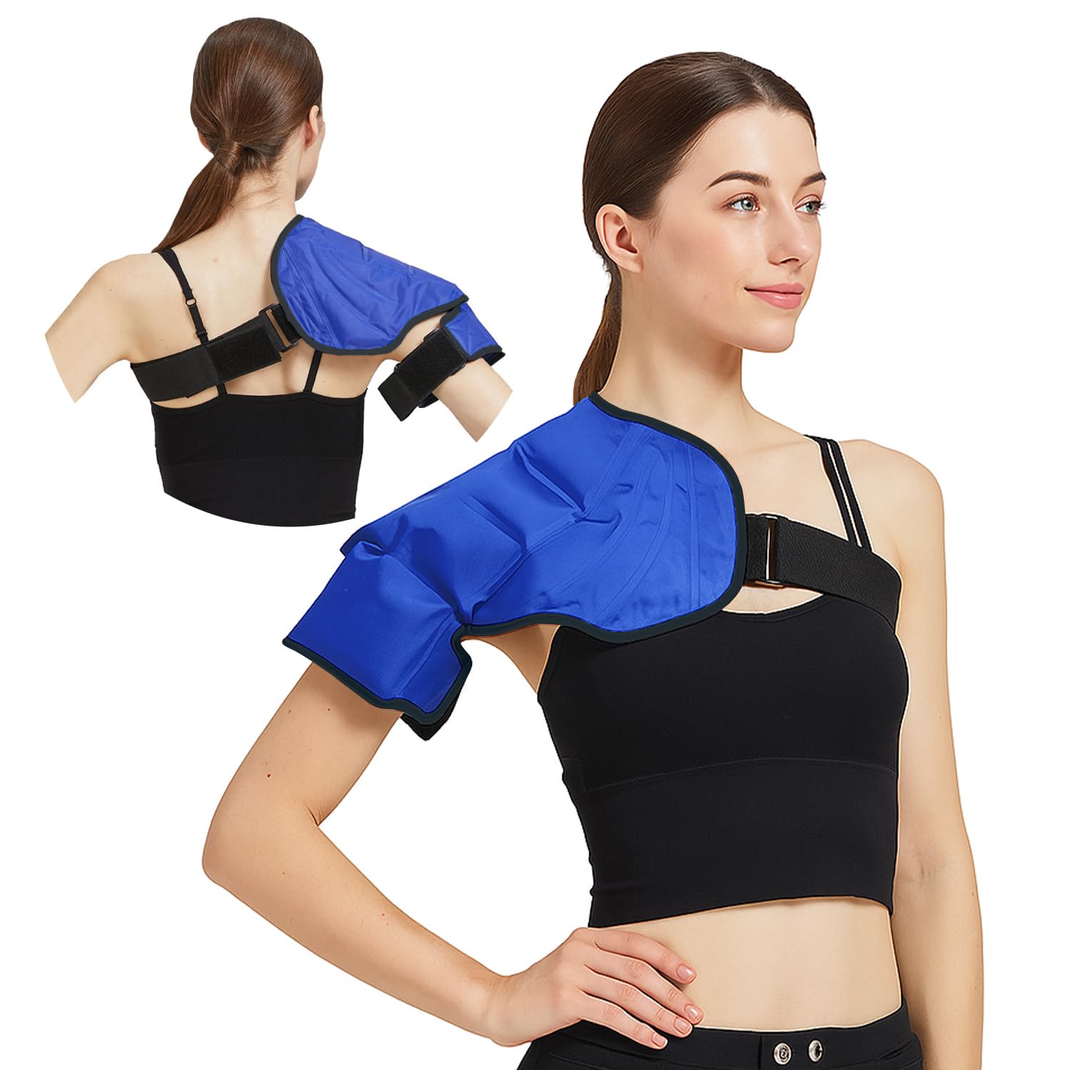 KARP Reusable Hot & Cold Shoulder Ice Pack Wrap | Flexible Gel Pack with Adjustable Straps ,for swelling, Frozen Shoulder, Dislocation & Injury Recovery | Ideal for home, office, gym, or travel (1 Pack).-image-43