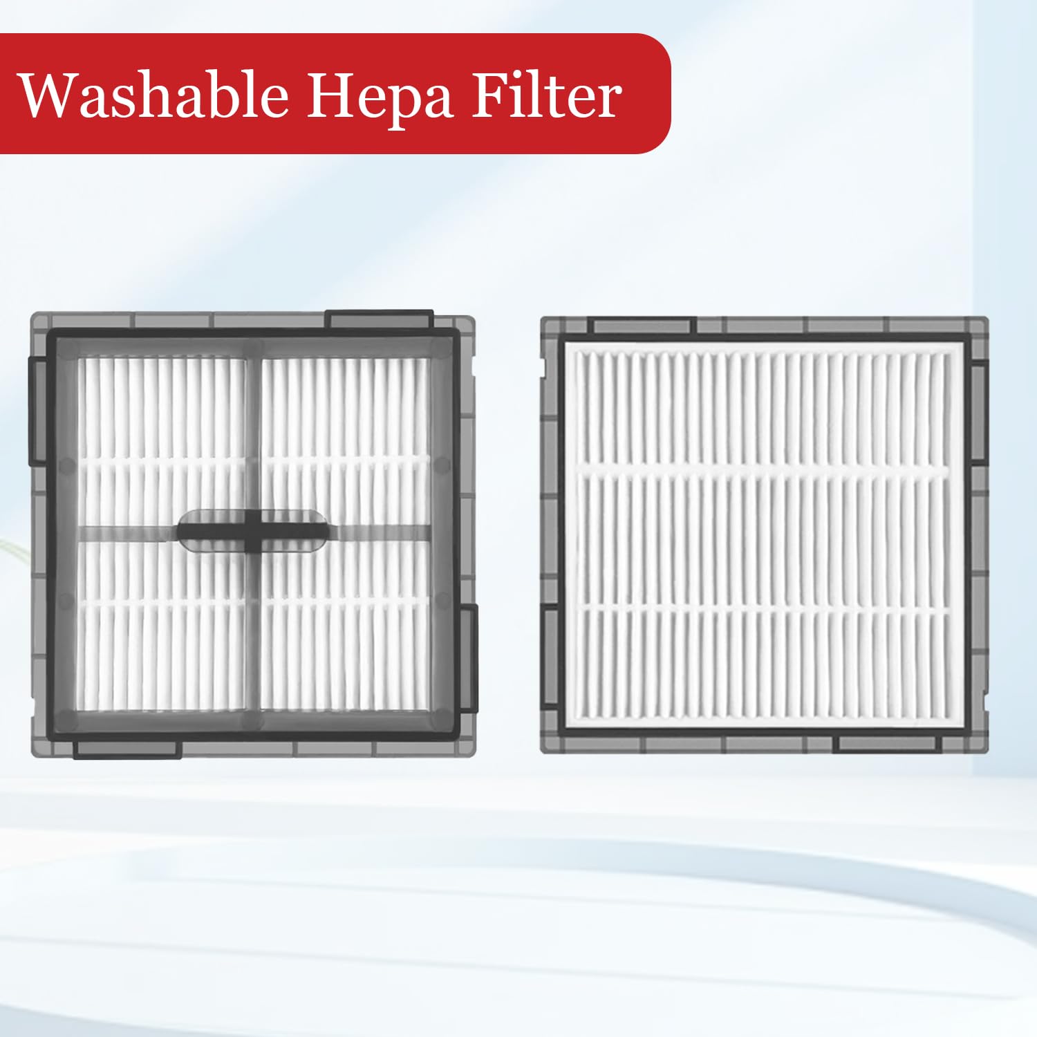 Fixbetter Filtro Hepa Accesorios para Roborock Q10 S5 / Q10 S5 / Q10 X5 / Q10 X5 Robot Aspiradora Recambio, Filtro Lavable y Reutilizable, Proporciona una mayor potencia de succión