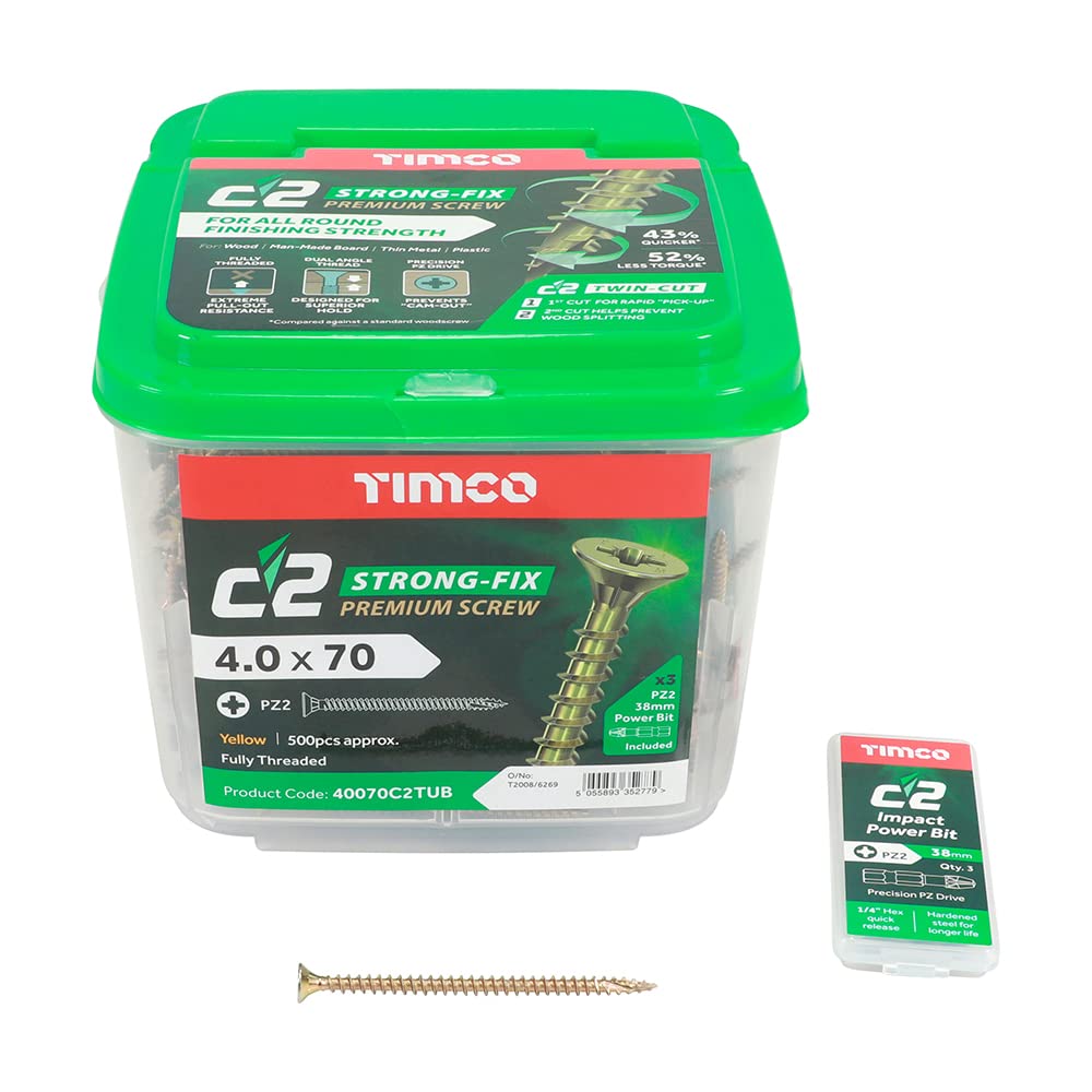 TIMCO PZ2 CSK ZYP C2 Classic - 4,0 x 70 - Oro - Vasca da 500