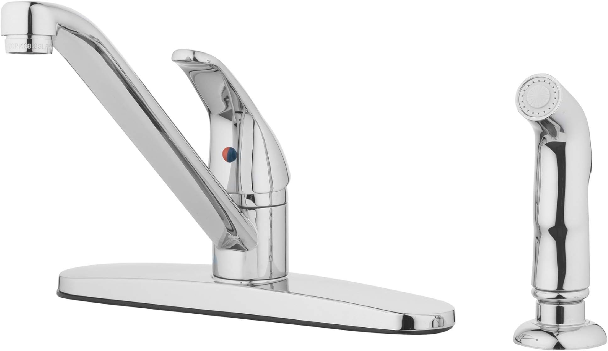 - 22-K81WS-CH-AV Kitchen Sink Faucet with Side Spray, Polished Chrome Single Handle
