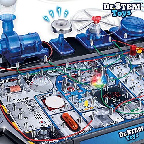 Image of Dr. STEM Toys Circuit Science Kit Includes Over 100 Electrical Experiments with Light, Sound, and Action - Ages 8+ Boys and Girls