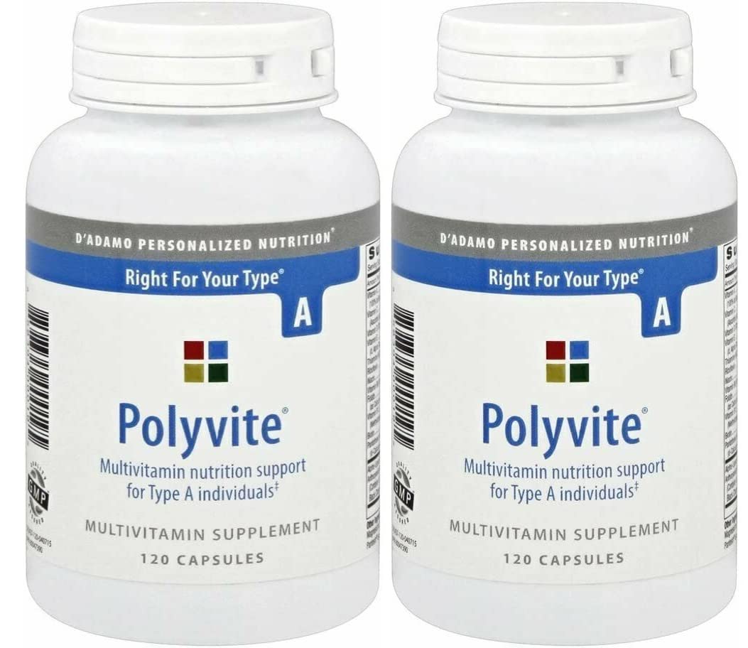 Polyvite Pro Multi-Vitamin (Type A) 120 Capsules - 2 Pack