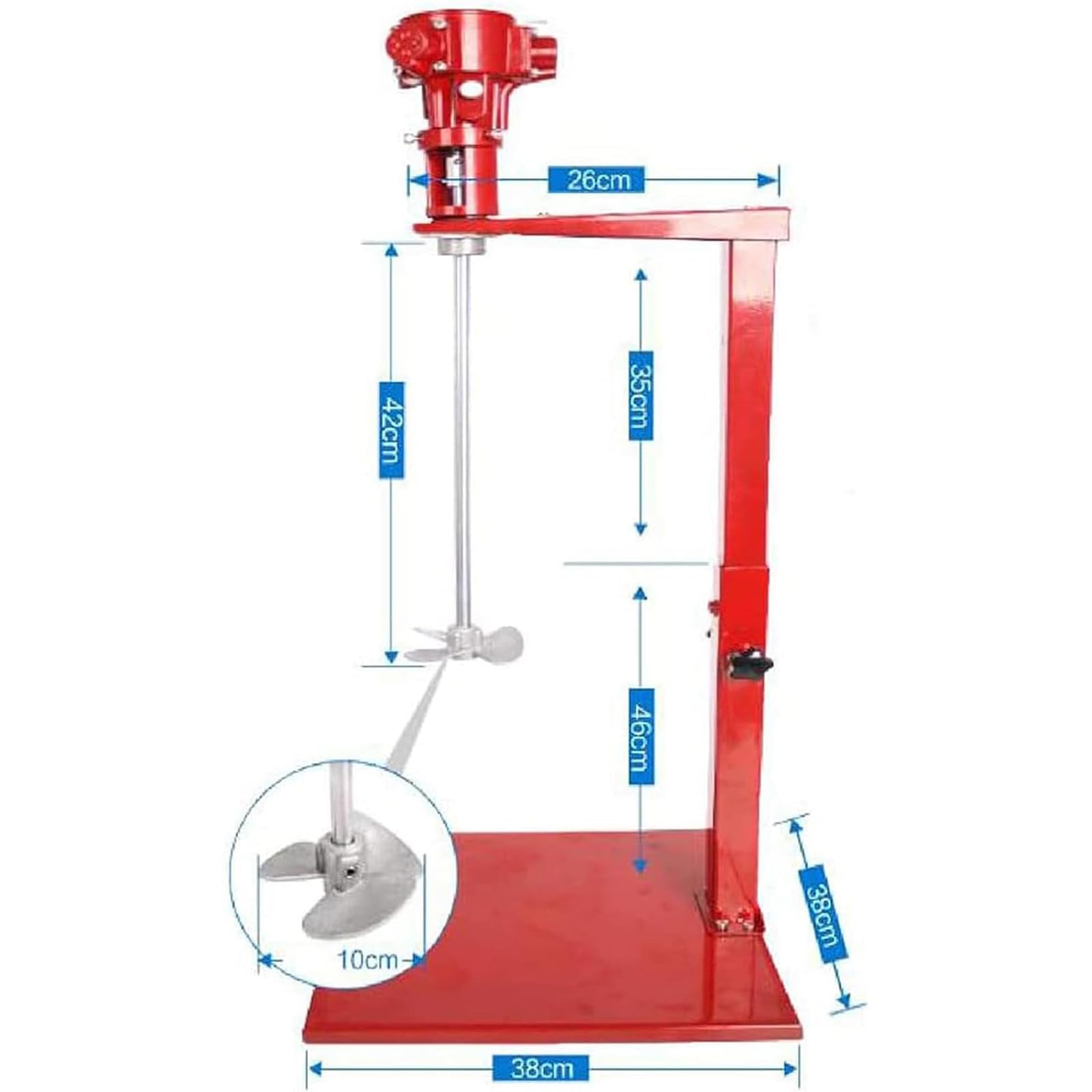 Soporte neumático para mezclador de pintura, herramienta de agitación de acero inoxidable de 5 galones para tinte de tinta líquida viscosa, máquina mezcladora