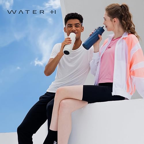 Miniatura 8 de WATERH Vita Smart Botella de agua con recordatorio de beber agua, botellas de agua aisladas al vacío sin BPA con filtro y pajilla, botella de