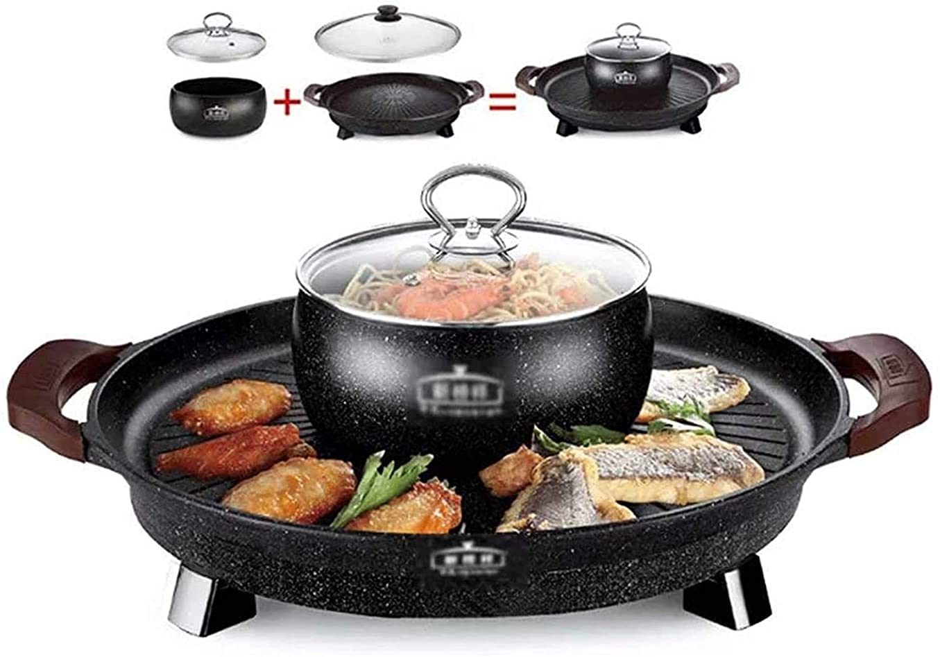 Parrilla de Asar Grill de Asar Plancha de Asar La Parrilla multifunción se Puede Utilizar para una Bandeja para Hornear eléctrica Antiadherente Comercial/doméstica 1101
