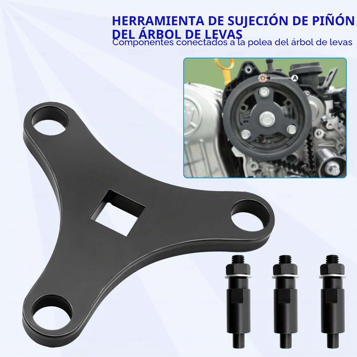 ZKTOOL Herramienta de Reemplazo de Correa de Distribución de Motor, Bloqueo de Cigüeñal, Compatible con Hyundai y Kia 1.6D Motores Diésel, OEM 09240-2U100, 09240-2U300, 09240-2U400, 09240-2U500 | Compatible con motores diésel Hyundai y Kia 1.6D. Incluye O