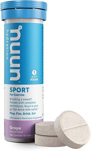 Miniatura 2 de Nuun Activo Tabletas de hidratación mejoradas con electrolitos de uva 2 tubos de 10 pestañas