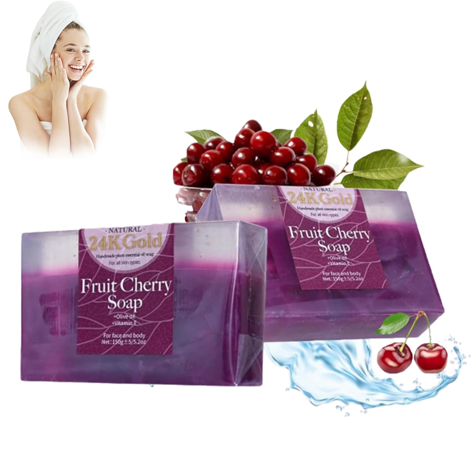 Cerasee Soap, Natural Vanilla Cerasee Soap, All Natural Soap Bar, Organic Face Soap, Gentle Handmade Soap for Face & Body, Smooth Skin, Suitable for All Skin Types (2PCS)