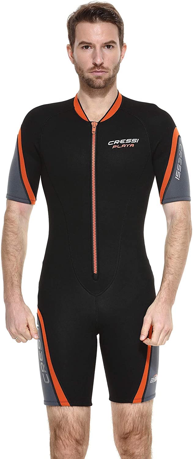 Cressi Playa Man Shorty Wetsuit 2.5mm - Stretch Neoprene Men's Shorty Wetsuits